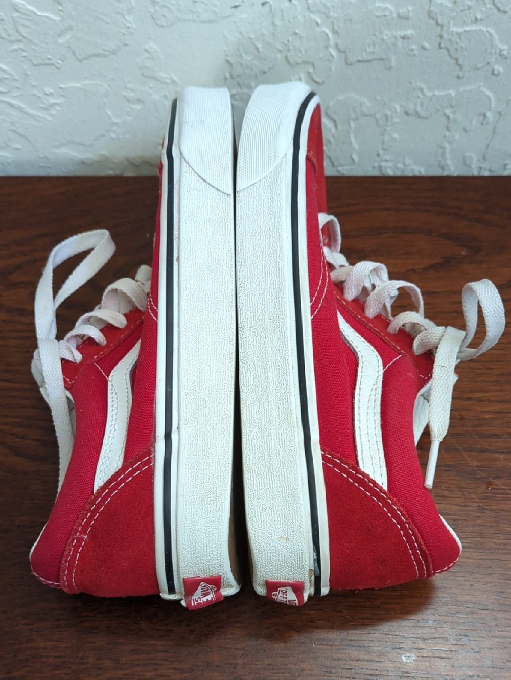 VANS Old Skool Racing Red & True White Sneakers Size Men's 5 / Women's 6.5 - Picture 8 of 12